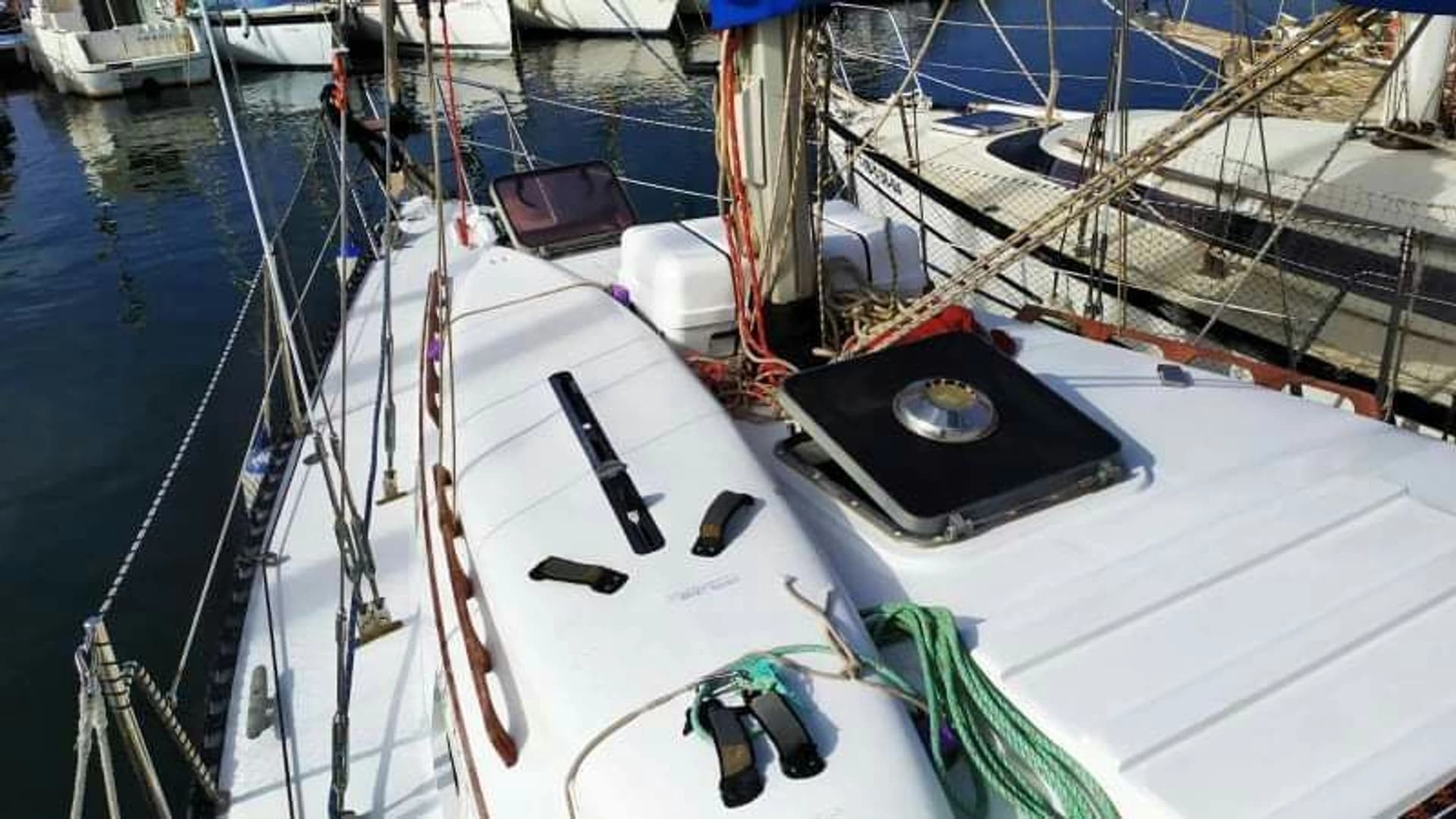 Individual practice on a sailing yacht - boat photo