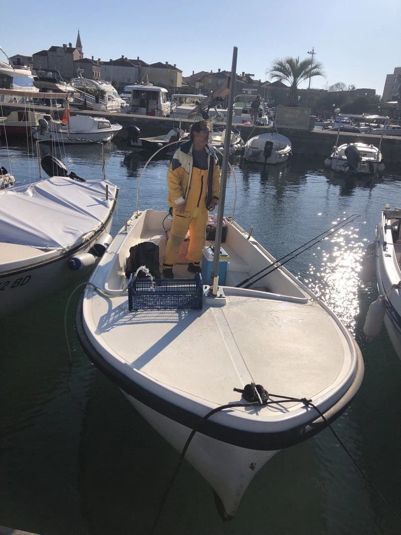 Fishing with Andrian and Uncle Mitya - boat photo
